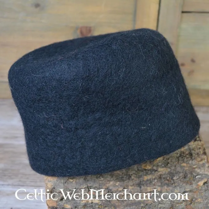 Leonardo Carbone 15th Century Felt Hat Dürer, Black 2 Leonardo Carbone 15th Century Felt Hat Dürer, Black - Image 2