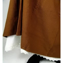 Leonardo Carbone Apron With Lace, White -Medieval Clothing Sales Store apron with lace white 2