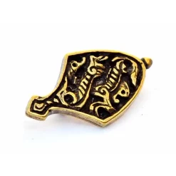 Belt End Ribbon-animals, Bronze Color