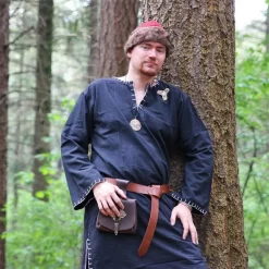 Leonardo Carbone Belt With Thor's Hammer, Brown 5 Leonardo Carbone Belt With Thor's Hammer, Brown -Medieval Clothing Sales Store belt with thors hammer brown 2