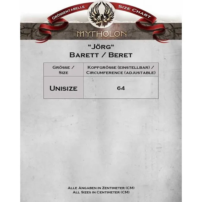 Mytholon Beret Jorg, Black-cream 2 Mytholon Beret Jorg, Black-cream - Image 2