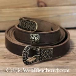 Birka Belt Deluxe, Brown, Brass 11 Birka Belt Deluxe, Brown, Brass -Medieval Clothing Sales Store birka belt deluxe brown brass 5