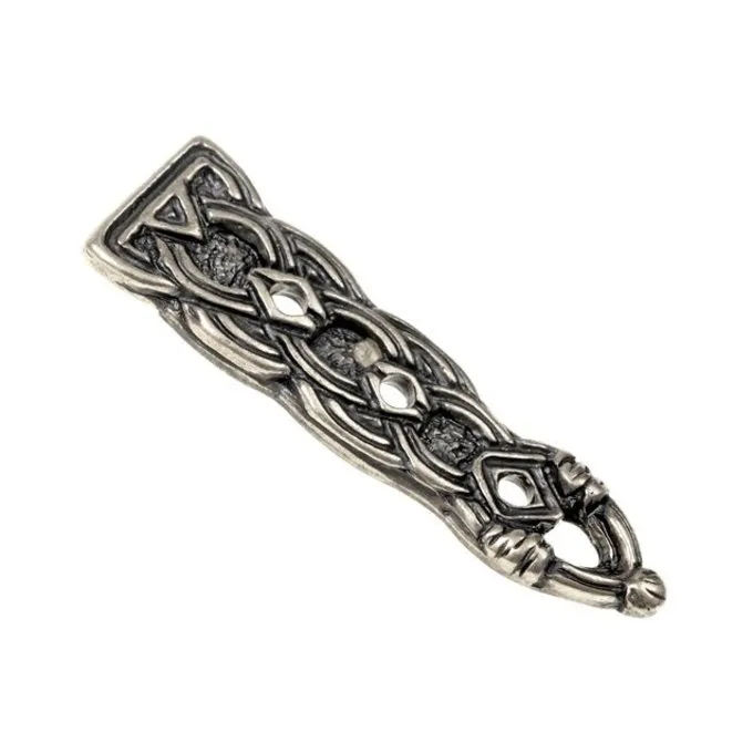 Birka Belt End Borre Style, Silvered 1 Birka Belt End Borre Style, Silvered