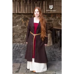 Burgschneider Birka Cloak Aslaug Wool, Brown -Medieval Clothing Sales Store birka cloak aslaug wool brown 2