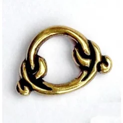 Birka Ring For Seax Scabbard, Silvered