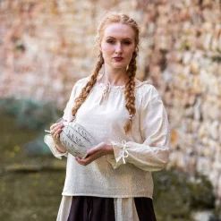 Leonardo Carbone Blouse Fleur Cream -Medieval Clothing Sales Store blouse fleur cream 2