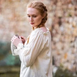 Leonardo Carbone Blouse Fleur Cream -Medieval Clothing Sales Store blouse fleur cream 3