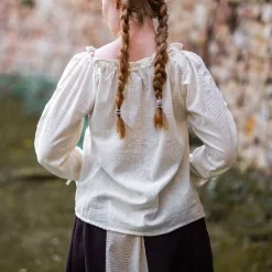 Leonardo Carbone Blouse Fleur Cream -Medieval Clothing Sales Store blouse fleur cream 5