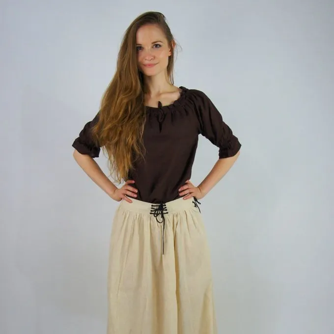 Leonardo Carbone Blouse Julia Dark Brown 2 Leonardo Carbone Blouse Julia Dark Brown - Image 2