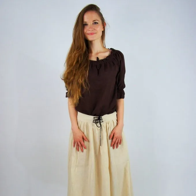 Leonardo Carbone Blouse Julia Dark Brown 3 Leonardo Carbone Blouse Julia Dark Brown - Image 3