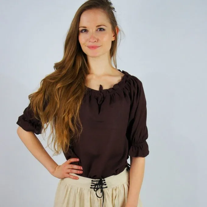 Leonardo Carbone Blouse Julia Dark Brown 1 Leonardo Carbone Blouse Julia Dark Brown