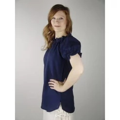 Leonardo Carbone Blouse Morgause, Dark Blue -Medieval Clothing Sales Store blouse morgause dark blue 2