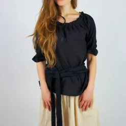 Leonardo Carbone Blouse Rosamund, Black -Medieval Clothing Sales Store blouse rosamund black 5