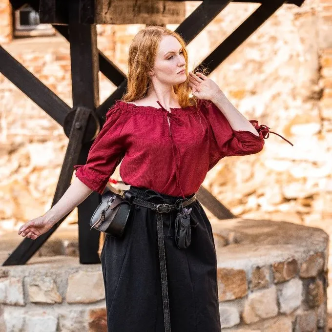 Leonardo Carbone Blouse Rosamund, Red 2 Leonardo Carbone Blouse Rosamund, Red - Image 2