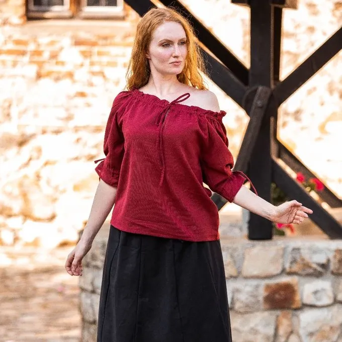 Leonardo Carbone Blouse Rosamund, Red 3 Leonardo Carbone Blouse Rosamund, Red - Image 3