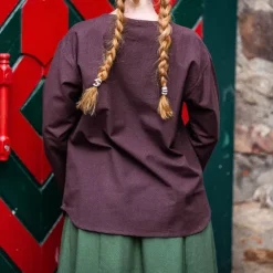 Leonardo Carbone Blouse Sofia, Brown -Medieval Clothing Sales Store blouse sofia brown 3