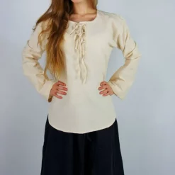 Leonardo Carbone Blouse Sofia, Cream -Medieval Clothing Sales Store blouse sofia cream 3