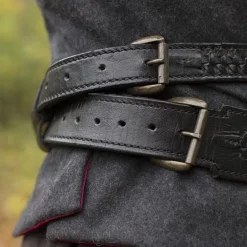 Epic Armoury Braided Sword Belt, Black -Medieval Clothing Sales Store braided sword belt black 5