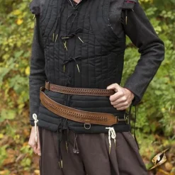 Epic Armoury Braided Sword Belt, Brown