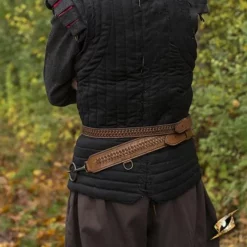 Epic Armoury Braided Sword Belt, Brown -Medieval Clothing Sales Store braided sword belt brown 3