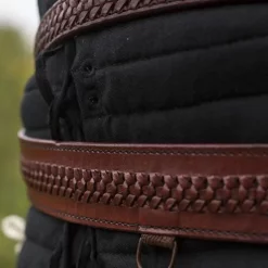 Epic Armoury Braided Sword Belt, Red -Medieval Clothing Sales Store braided sword belt red 4