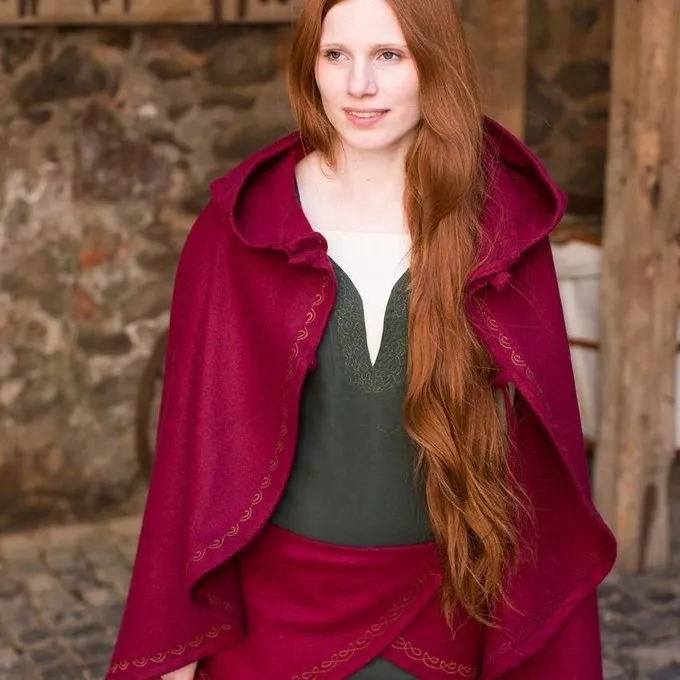 Burgschneider Cape Affra Wool, Red 2 Burgschneider Cape Affra Wool, Red - Image 2