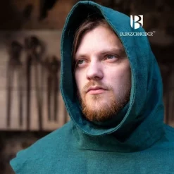 Burgschneider Chaperon Alex, Green -Medieval Clothing Sales Store chaperon alex green 3