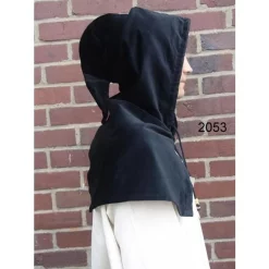 Leonardo Carbone Chaperon With Collar, Black 5 Leonardo Carbone Chaperon With Collar, Black -Medieval Clothing Sales Store chaperon with collar black 2