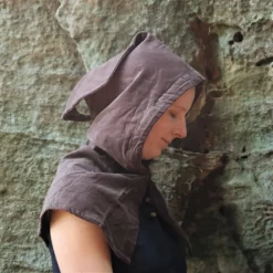 Leonardo Carbone Chaperon With Collar, Brown -Medieval Clothing Sales Store chaperon with collar brown 2