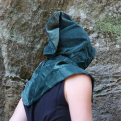 Leonardo Carbone Chaperon With Collar, Green -Medieval Clothing Sales Store chaperon with collar green 3