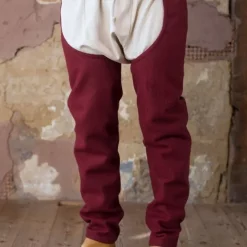 Burgschneider Chausses Bernulf Wool, Red -Medieval Clothing Sales Store chausses bernulf wool red 2