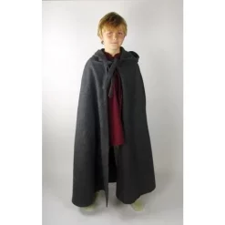 Leonardo Carbone Children's Cloak With Hood Blue 6 Leonardo Carbone Children's Cloak With Hood Blue -Medieval Clothing Sales Store childrens cloak with hood blue 2