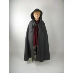 Leonardo Carbone Children's Cloak With Hood Brown 7 Leonardo Carbone Children's Cloak With Hood Brown -Medieval Clothing Sales Store childrens cloak with hood brown 3