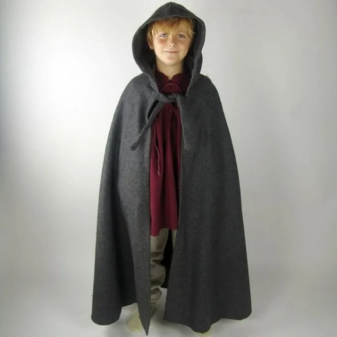 Leonardo Carbone Children's Cloak With Hood Grey 3 Leonardo Carbone Children's Cloak With Hood Grey - Image 3