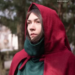 Burgschneider Cloak Hibernus, Red -Medieval Clothing Sales Store cloak hibernus red 2
