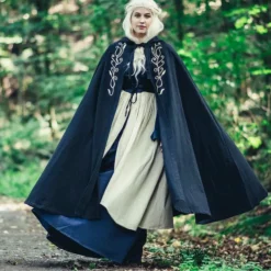 Leonardo Carbone Cloak Serafina, Black -Medieval Clothing Sales Store cloak serafina black 5