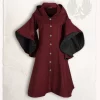 Mytholon Coat Lilian Burgundy Black