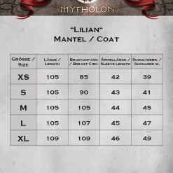 Mytholon Coat Lilian Burgundy Black 5 Mytholon Coat Lilian Burgundy Black -Medieval Clothing Sales Store coat lilian burgundy black 2