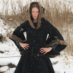 Mytholon Coat Lilian With Fur -Medieval Clothing Sales Store coat lilian with fur 2