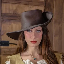 Rawblade Corsair Hat, Brown -Medieval Clothing Sales Store corsair hat brown 2