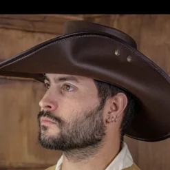 Rawblade Corsair Hat, Brown -Medieval Clothing Sales Store corsair hat brown 4