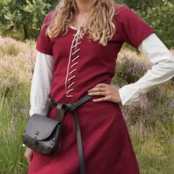 Cotehardie Odilia, Wine Red -Medieval Clothing Sales Store cotehardie odilia wine red 2