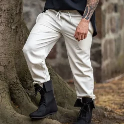 Leonardo Carbone Cotton Trousers Alin, Cream