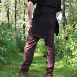 Leonardo Carbone Cotton Trousers Alin, Dark Brown -Medieval Clothing Sales Store cotton trousers alin dark brown 4