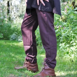 Leonardo Carbone Cotton Trousers Alin, Dark Brown -Medieval Clothing Sales Store cotton trousers alin dark brown 5