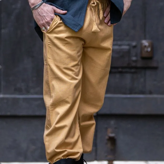 Leonardo Carbone Cotton Trousers Alin, Honey 2 Leonardo Carbone Cotton Trousers Alin, Honey - Image 2