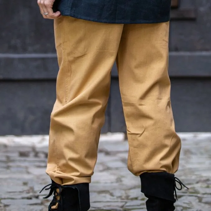 Leonardo Carbone Cotton Trousers Alin, Honey 3 Leonardo Carbone Cotton Trousers Alin, Honey - Image 3