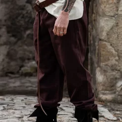 Leonardo Carbone Cotton Trousers, Dark Brown