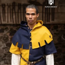 Burgschneider Cowl Dangereuse, Right Side, Blue 7 Burgschneider Cowl Dangereuse, Right Side, Blue -Medieval Clothing Sales Store cowl dangereuse right side blue 3