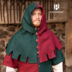 Burgschneider Cowl Dangereuse, Right Side, Green 9 Burgschneider Cowl Dangereuse, Right Side, Green -Medieval Clothing Sales Store cowl dangereuse right side green 4